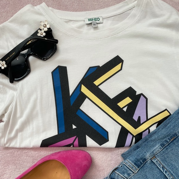 Kenzo Tops - KENZO T Shirt - Large Letter Graphic Print, Genuine, Purchased in Paris, Size M